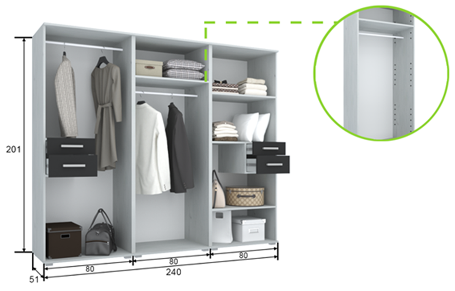Corpus GIB Salon 8. 240 cm Sanremo-Canterbury