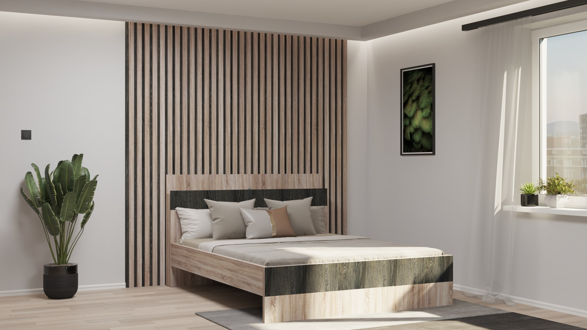 Corpus Tritón Falpanel 90 x 50 cm Lap: Antracit Léc: Sonoma