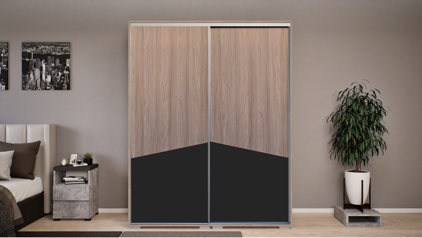 Tolóajtós gardrób D2 160 cm