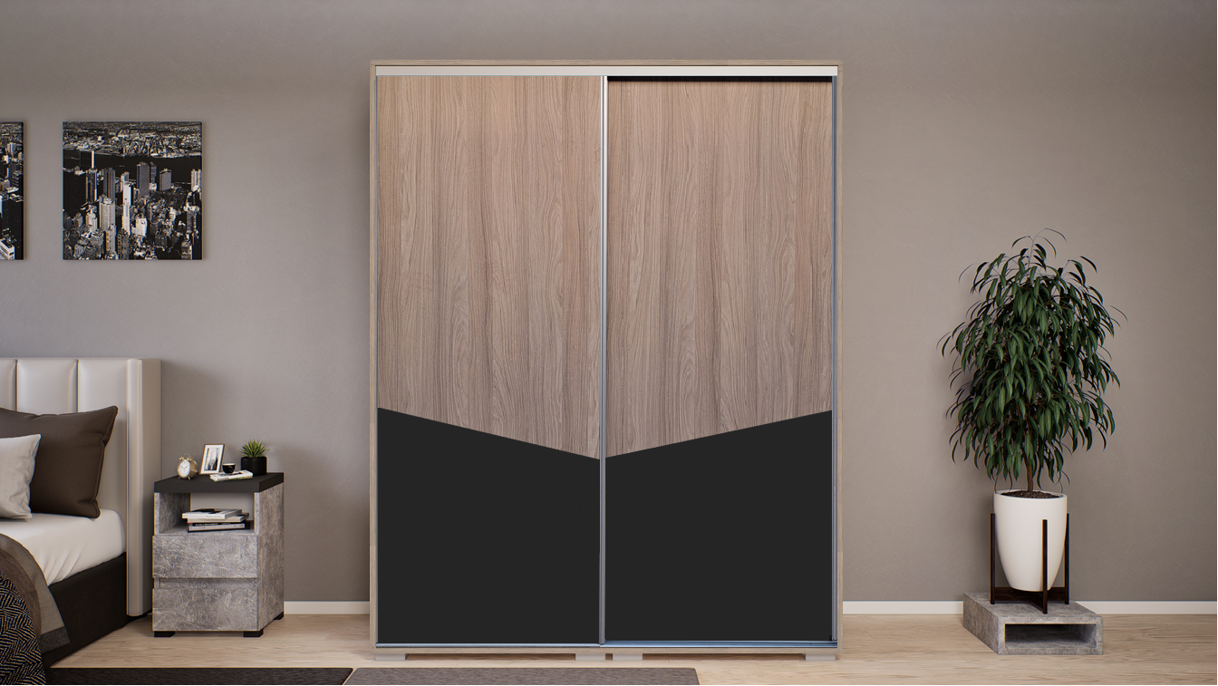 Tolóajtós gardrób D2 160 cm