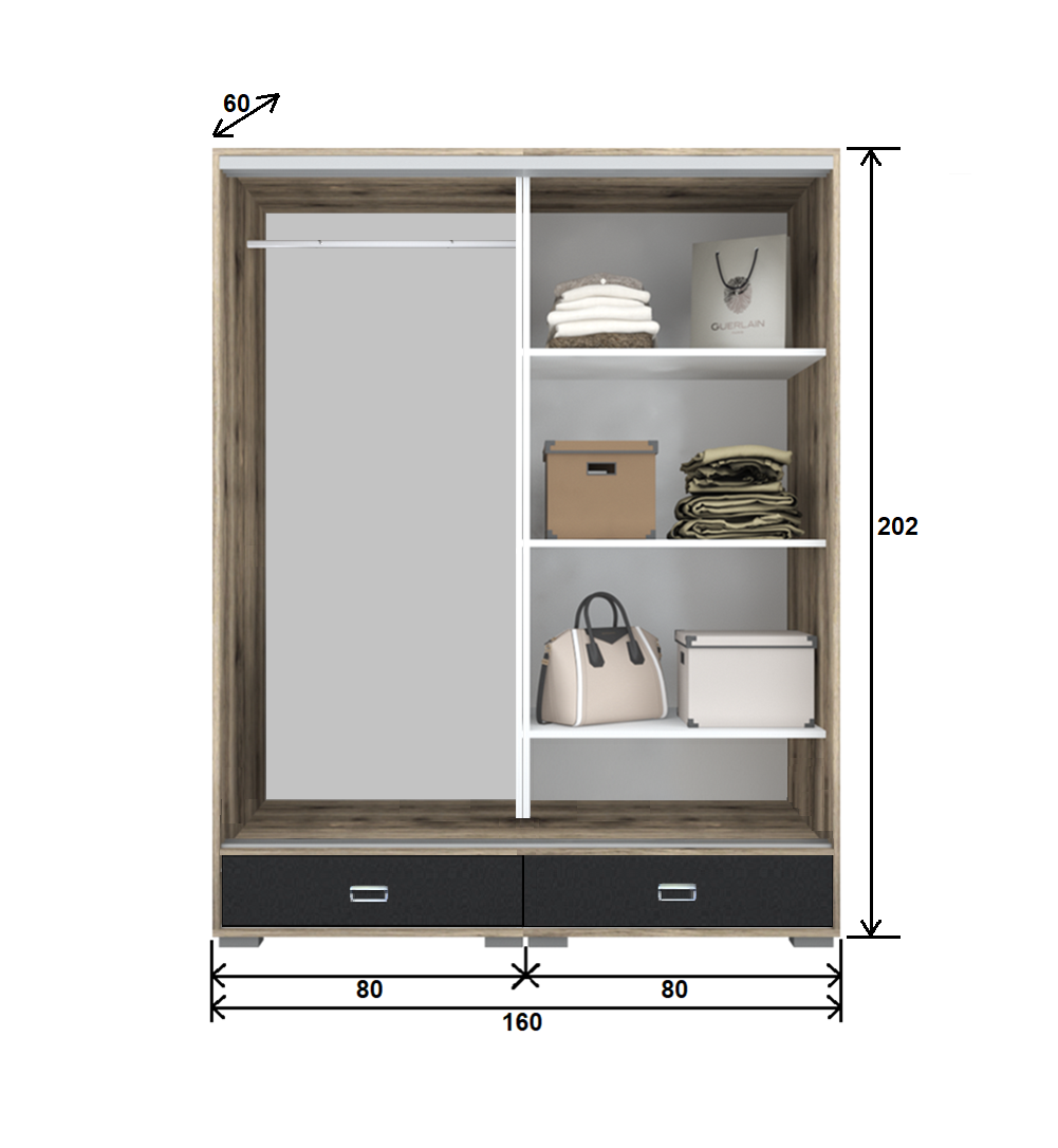 Harmony gardrób 160 cm