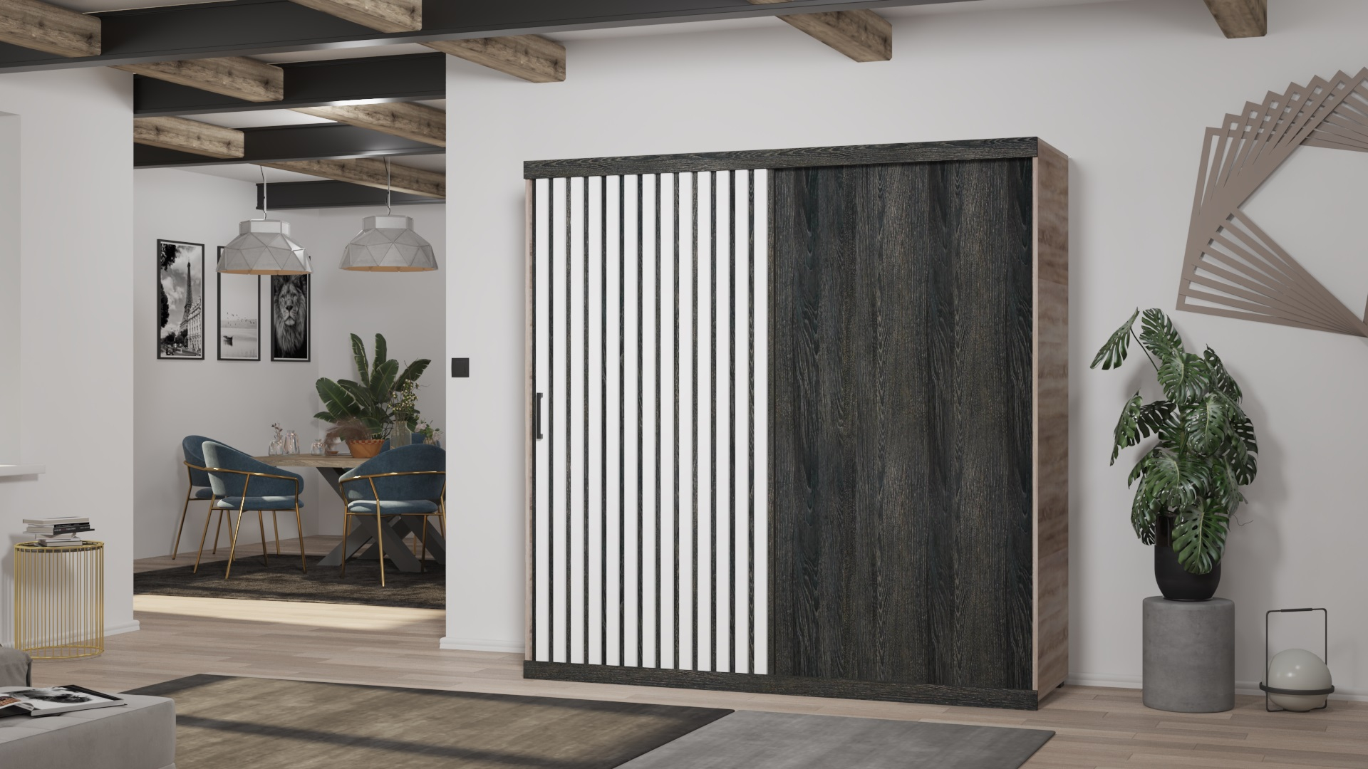 Corpus Tritón T. 187 cm T2N (2 ajtós) V-V Sonoma-Canterbury-Fehér