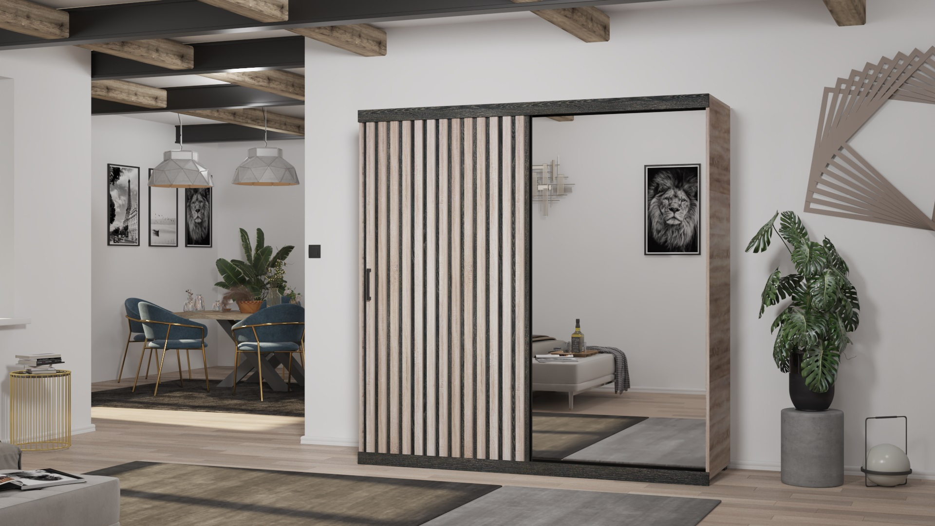 Corpus Tritón T. 187 cm T2T (2 ajtós) V-V Sonoma-Canterbury-Sonoma