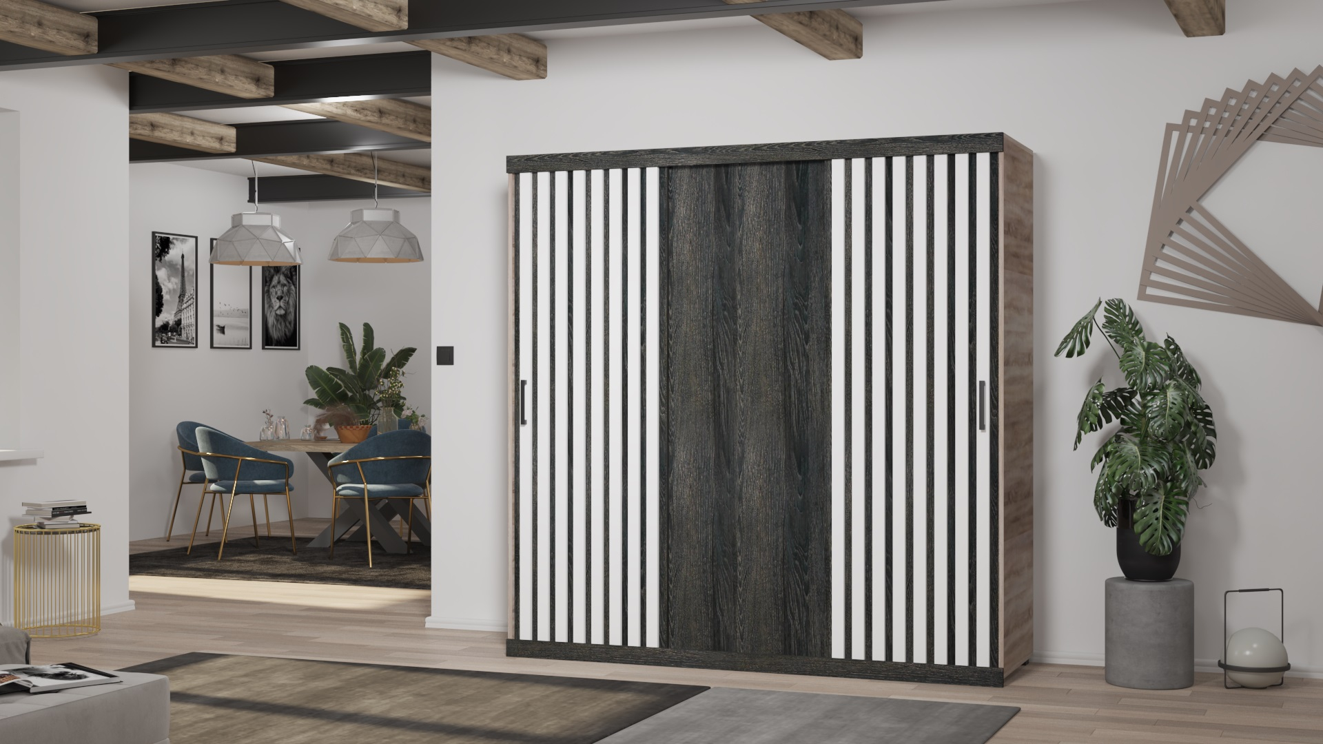 Corpus Tritón T. 187 cm T3N (3 ajtós) V-V Sonoma-Canterbury-Fehér