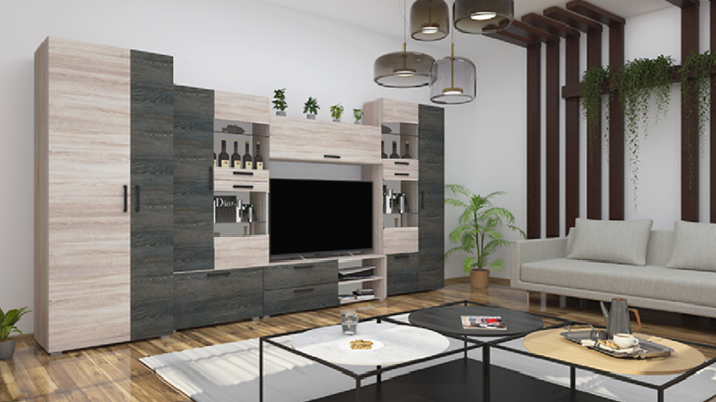Corpus Capri 7-es összeállítás 390 cm 130 cm-es Tv-s hátlappal