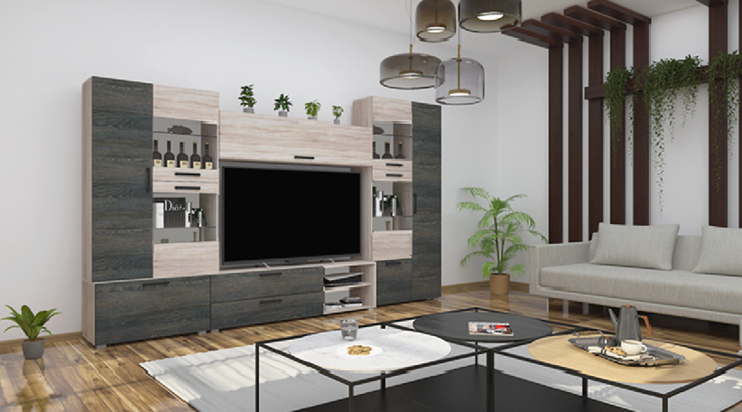 Corpus Capri 9-es összeállítás 310 cm 130 cm-es Tv-s hátlappal