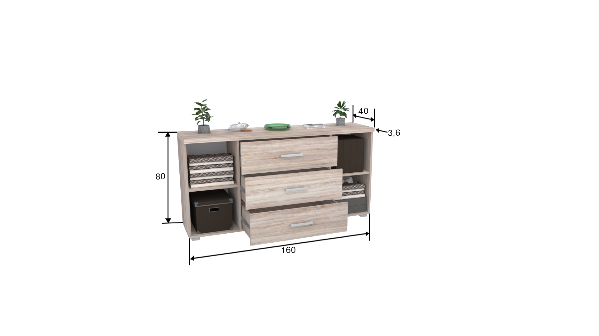 Corpus Fonda Komód 160 cm Sanremo-Sanremo